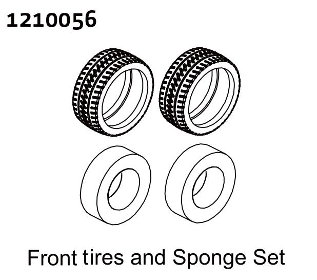 ABSIMA Tire & Sponge Set - Rally (2) / 1210056