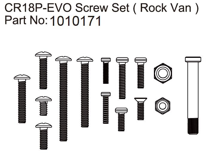 Hobby Plus Schraubensatz Rock Van - EVO 1:18 / HBP240309