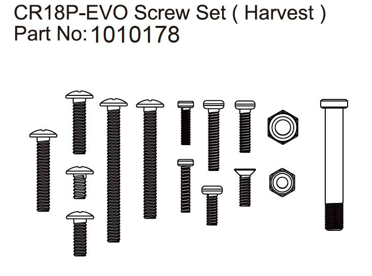 Hobby Plus RC Screw Set Harvest - EVO 1:18 / HBP240320