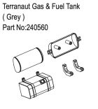 Hobby Plus RC Terranaut Gas & Fuel Tank ( Grey ) / HBP240560