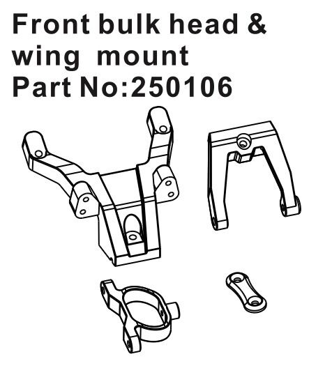 Hobby Plus RC Front Bulk Head & Wing Mount Set / HBP250106