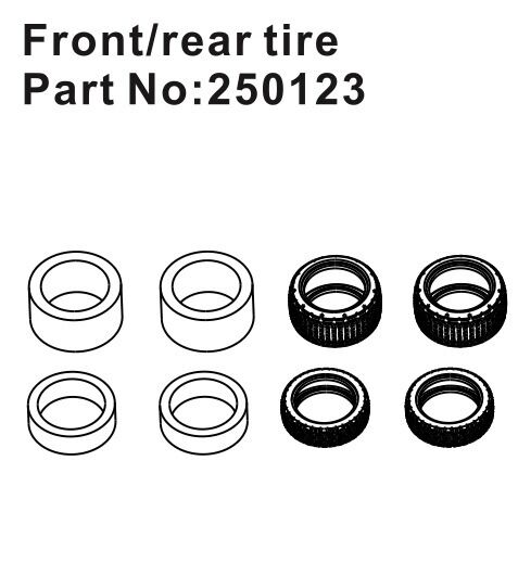 Hobby Plus RC Front/Rear Tires (2) / HBP250123