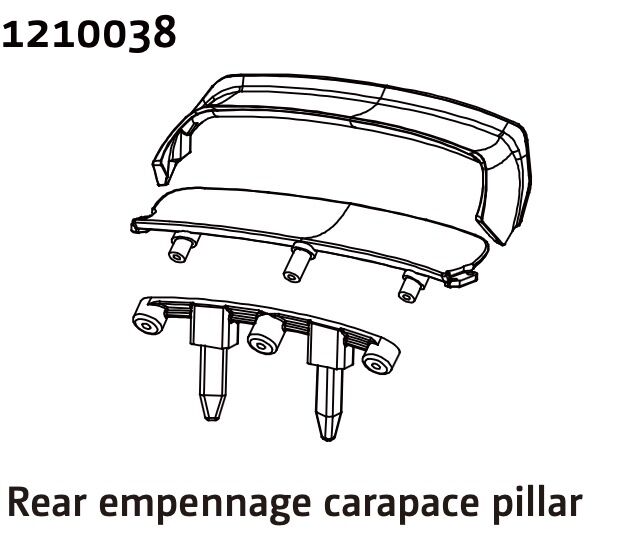 ABSIMA Rear Wing & Body Mount - Rally / 1210038