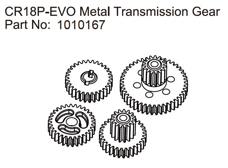 Hobby Plus RC Metal Transmission Gears - EVO 1:18 / HBP240305