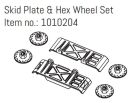 Hobby Plus RC Skid Plate & Hex Wheel Set - GOAT / HBP240377