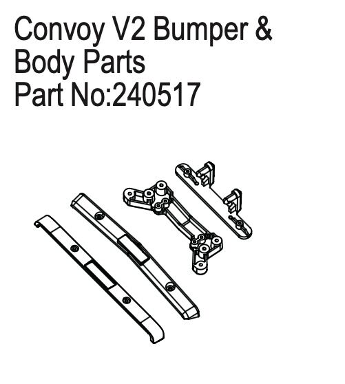 Hobby Plus RC Bumper & Body Parts for Convoy EVO V2 / HBP240517
