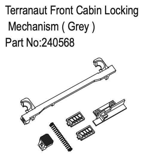 Hobby Plus RC Terranaut Front Cabin Locking Mechanism ( Grey ) / HBP240568
