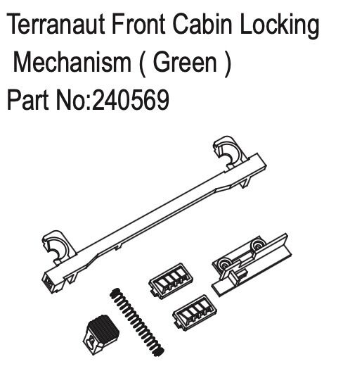 Hobby Plus RC Terranaut Front Cabin Locking Mechanism ( Green ) / HBP240569