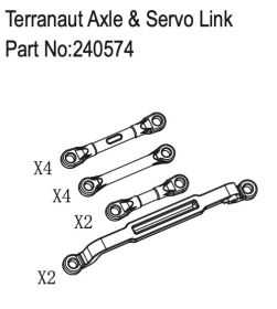 Hobby Plus RC Terranaut Axle & Servo Link / HBP240574