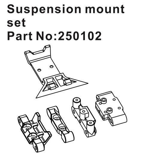 Hobby Plus RC Suspension Mount Set / HBP250102