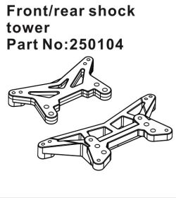 Hobby Plus RC Front/Rear Shock Tower / HBP250104