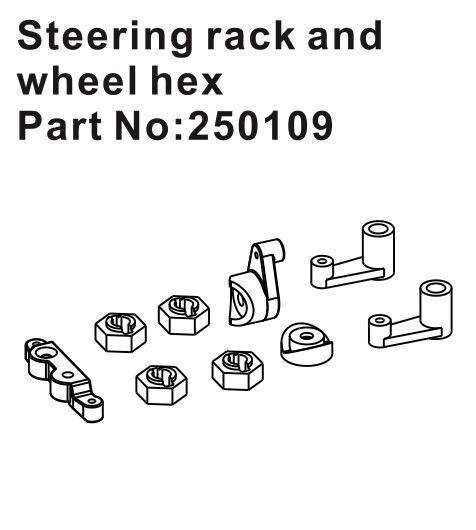 Hobby Plus RC Steering Rack & Wheel Hex Hubs / HBP250109