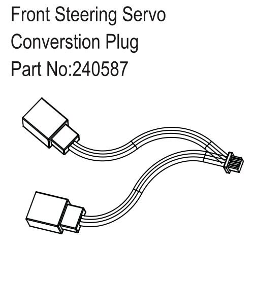 Hobby Plus RC Front Steering Servo Converstion Plug / HBP240587