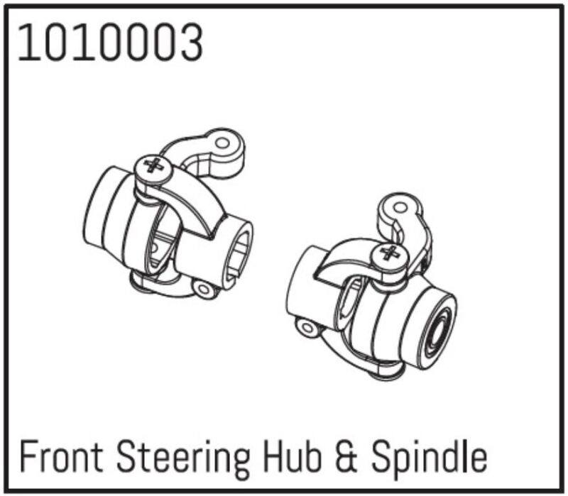 Hobby Plus RC Front Steering Hub & Spindle / HBP240014