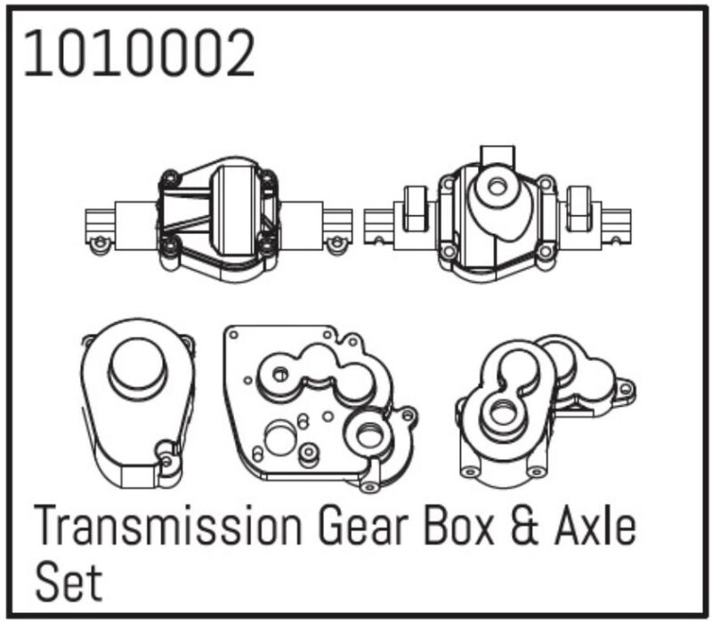 Hobby Plus RC Transmission Gear Box & Axle Set / HBP240011