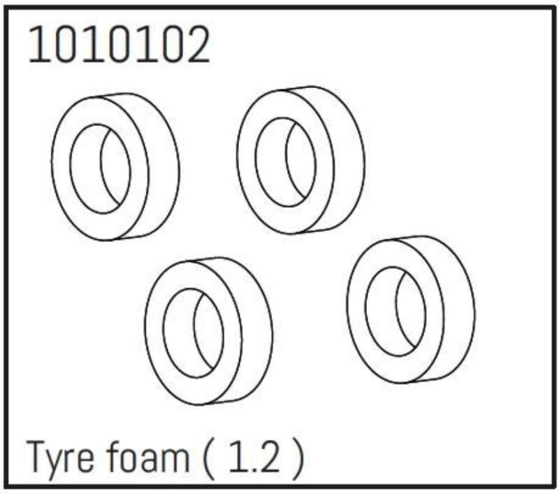 Hobby Plus RC 1.2" Tyre Foam - PRO Crawler 1:18 (4) / HBP240204