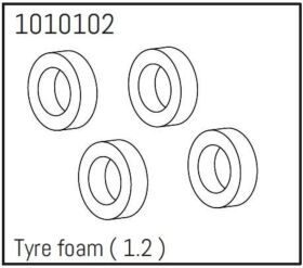 Hobby Plus RC 1.2" Tyre Foam - PRO Crawler 1:18 (4)...