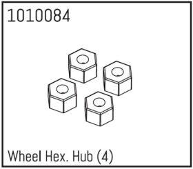 Hobby Plus RC Wheel Hex (4) / HBP240255
