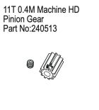 Hobby Plus RC Machined HD Pinion Gear, 11T 0.4M / HBP240513