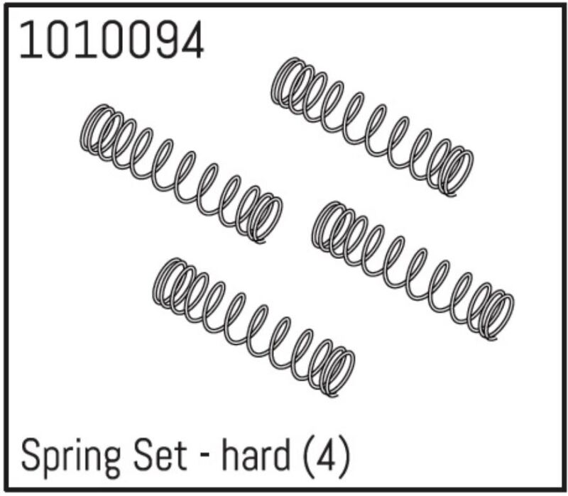Hobby Plus RC Spring Set - hard (4) / HBP240139