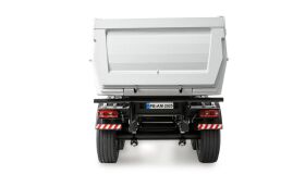 AMEWI Dreiachs-Sattelauflieger mit Kippmulde aus Metall 1:14 silber / 22735