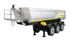 AMEWI Dreiachs-Sattelauflieger mit Kippmulde aus Metall 1:14 silber / 22735