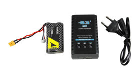 AMEWI / Dreiachs-Sattelauflieger mit Kippmulde aus Metall 1:14 schwarz / 22736