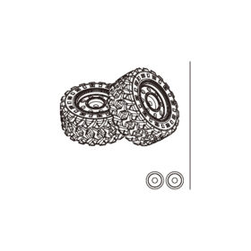 MJX 14301 Gummireifen (2 Stück) / MX-14300F