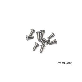 ARROWMAX 110 - degreeTitanium Allen Countersunk M3X8 (10)...
