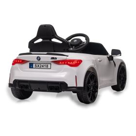 JAMARA Ride-on BMW M4 weiß 2,4GHz Li-Power 12.6 – Elektro-Kinderauto mit Fernsteuerung / 461865