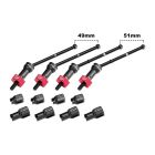 GPM für ARRMA 1/18 Granite/Grom 4WD CarbonStahl Antriebswellen v/h +Radmitnehmer rot komplett / GPMMGG4951V2R