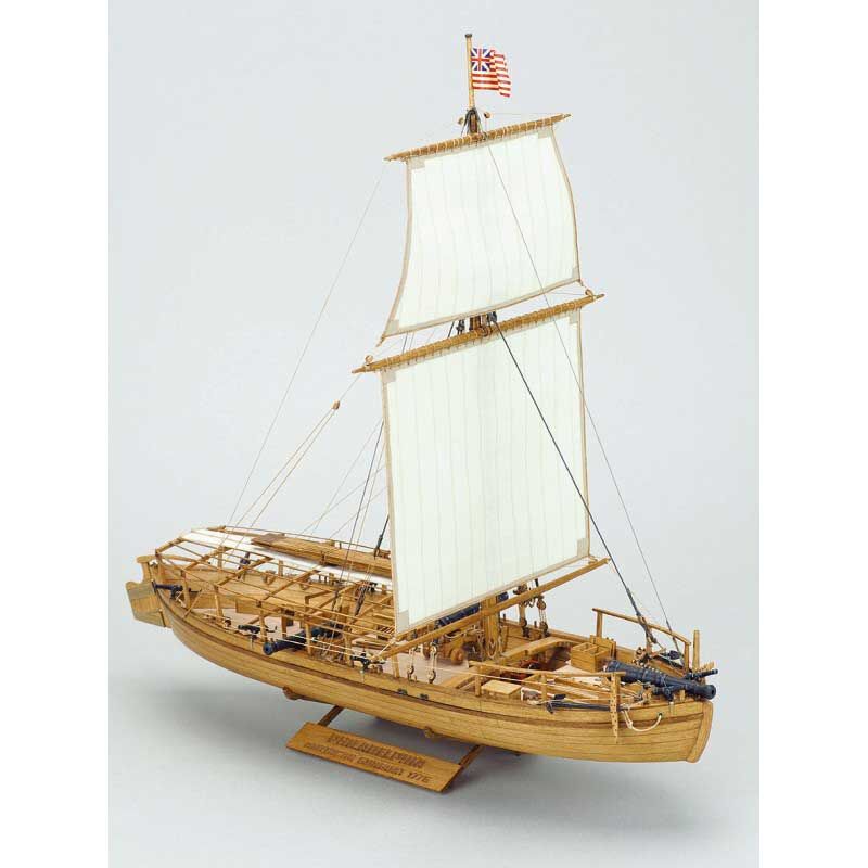 Shipyard Philadelphia - Amerikanisches Kanonenboot von 1776 Laser-Holzbausatz 1:72 / 24620