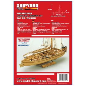 Shipyard Philadelphia - Amerikanisches Kanonenboot von 1776 Laser-Holzbausatz 1:72 / 24620