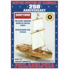 Shipyard Philadelphia - Amerikanisches Kanonenboot von 1776 Laser-Holzbausatz 1:72 / 24620