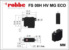 Robbe Modellsport FS 08H HV MG Eco Digital Servo / 9150