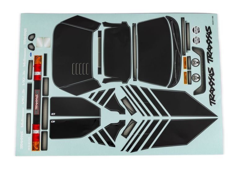 Mini Rally VXL Ford RS200 Aufkleberbogen schwarz / TRX10816-BLK