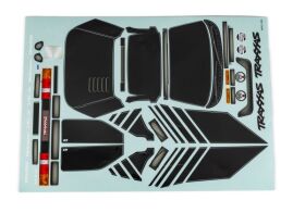 TRAXXAS Mini Rally VXL Ford RS200 Aufkleberbogen schwarz...