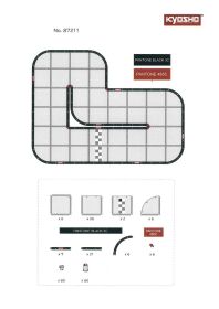 Kyosho Mini-Z Carpet Track 50 Basic Set ((40 Stück)...