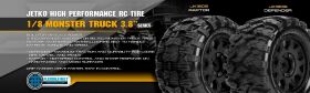JETKO EX Tyre MT Defender Belted 3.8" 17mm-Maxx-12mm noire (2) / JK1806CB