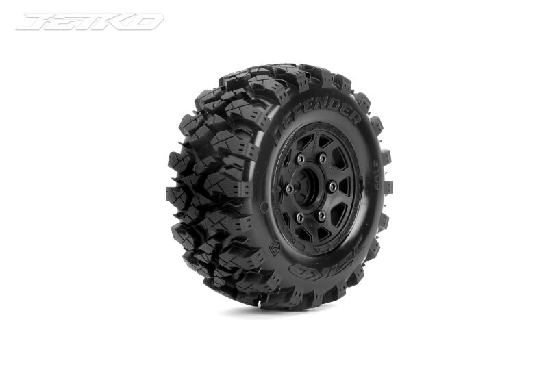 JETKO EX Belted Tyre Raptor SC Black wheel Hex 12-14-17mm (2) / JK3109CB