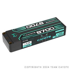 Racing Lipo Battery, 145C, 8700mAh, 2S1P, 7.4V, 64.38Wh /...