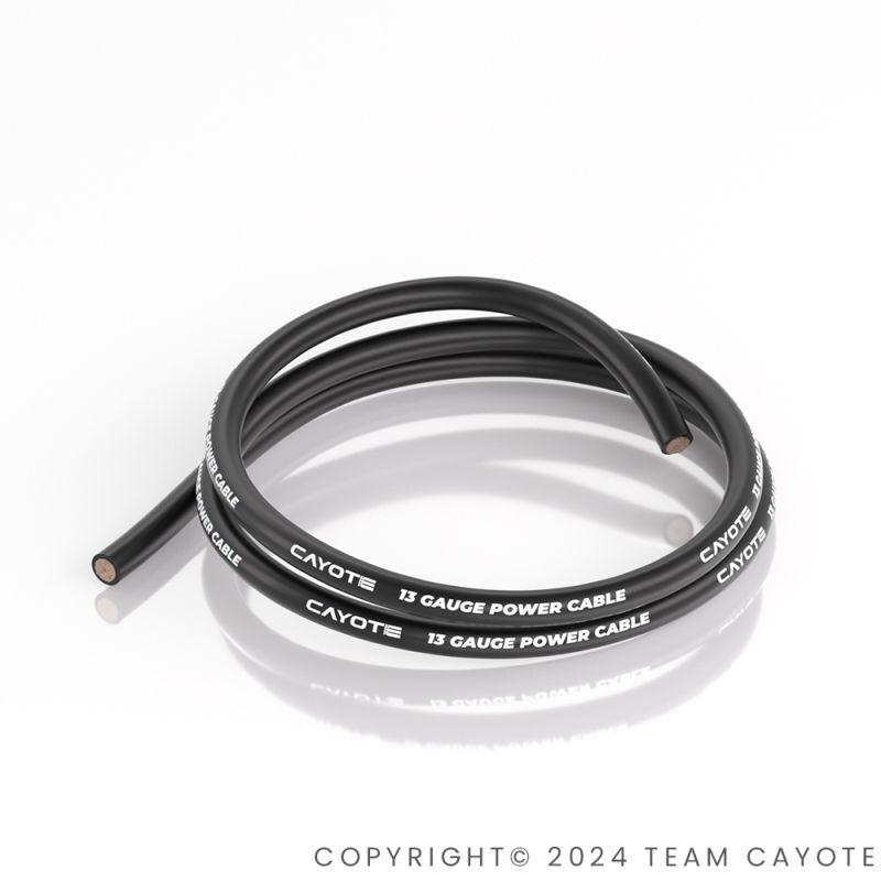 13AWG Thin-Wall Silicone Wire(1 Meter), Black, 3.5mm OD / CYECW04
