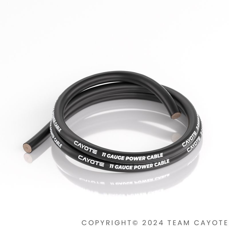 CAYOTE nur für CREST 8/ Crest 8 Evo 11AWG Thin-Wall Silicone Wire(1 Meter), Black, 4.5mm OD / CYECW05