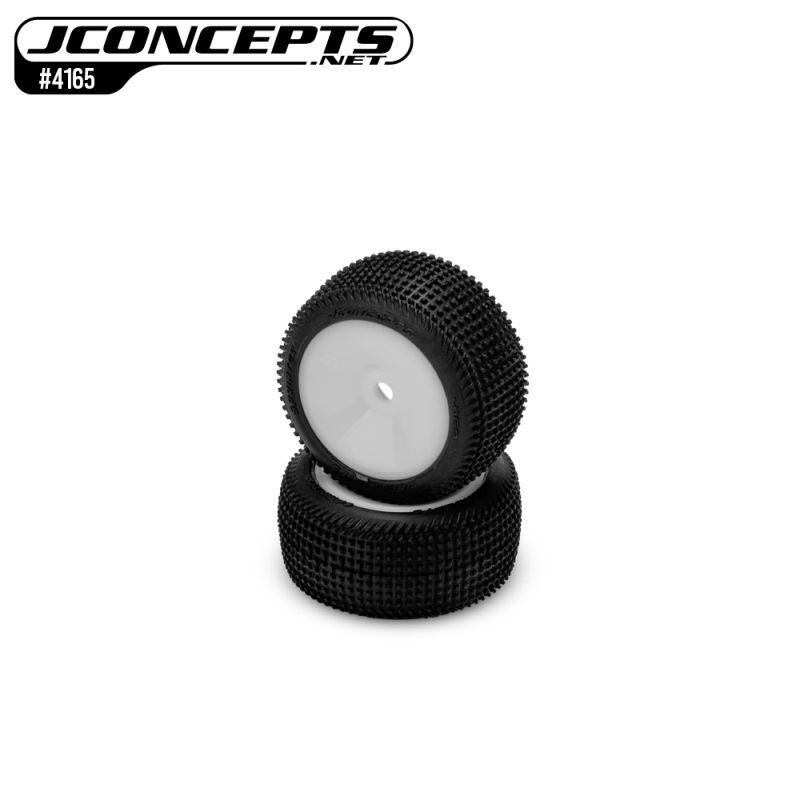 Jconcepts (Fits - Losi Micro B rear) Sprinter - G3, soft clay, pre-mounted on #3474 white wheel / JC-4165-15321