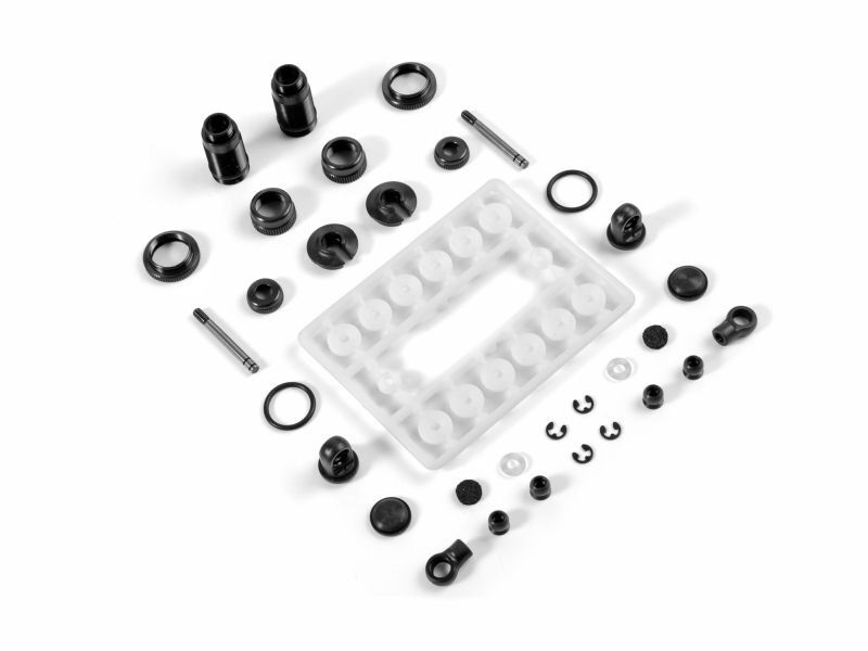 XRAY ALU SHOCK ABSORBER 20.8mm SET - BLACK (2) / XRA338002-K