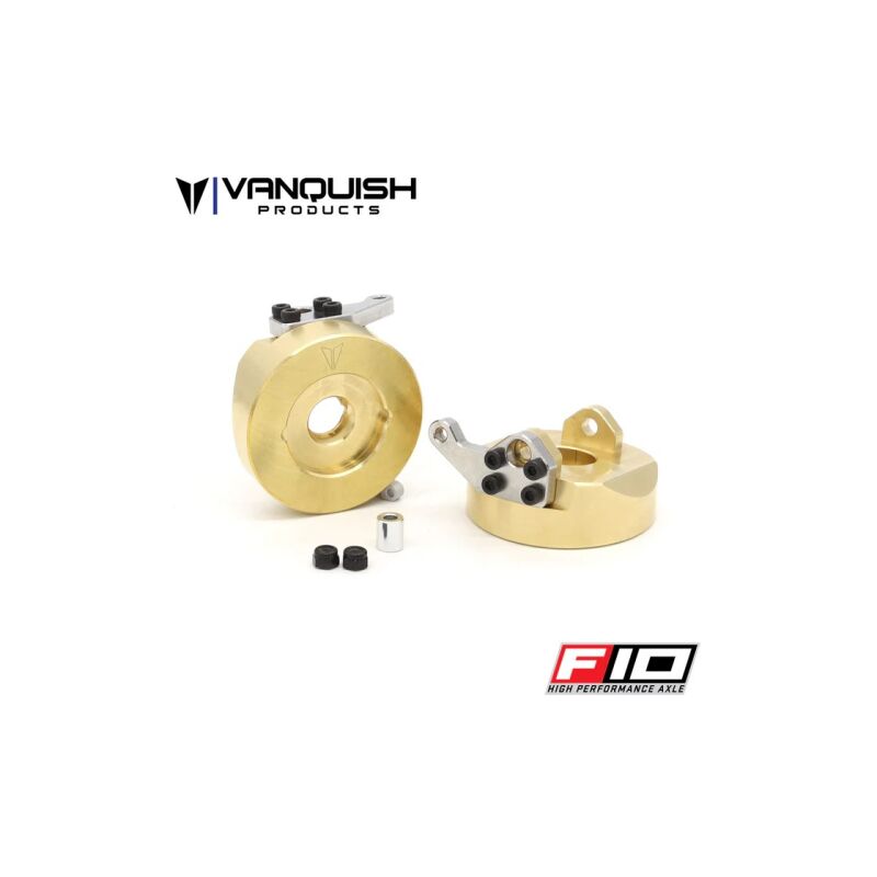 Vanquish Brass F10 Straight Axle Steering Knuckles / VPS02910