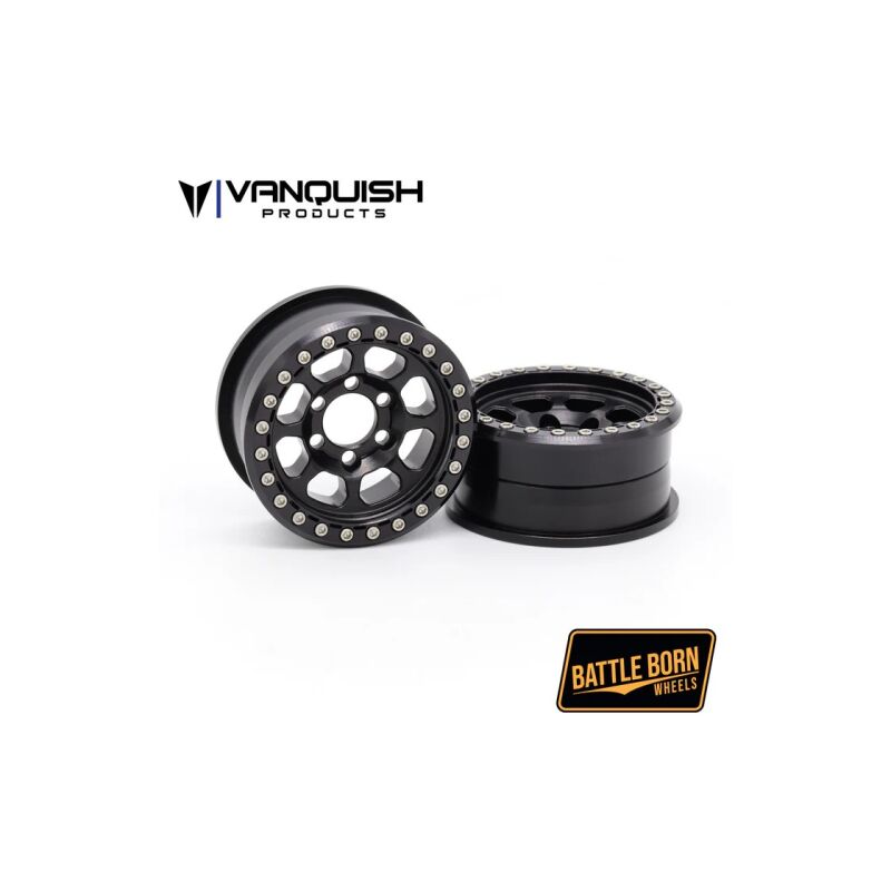 Vanquish Battle Born Wheels 1.9 Delta (Black | 2pcs) / VPS08230