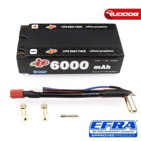 Intellect MC4 LiHV Shorty Akku 6000mAh 7.6V 2S 130C...