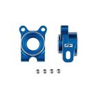 Team Associated RC10B7 FT Aluminum Rear Hubs, -4 Offset, Blue / AE92562