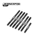 JConcepts - Schumacher Cat PB Fin Titanium turnbuckle set, 7pc. - Stealth Black / JCO5317-2